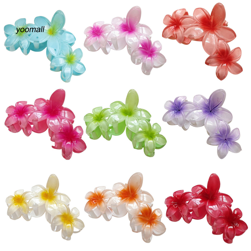YO / Vuốt Tóc Dễ Thương Gradient Vuốt Tóc Hoa Phong Cách Vuốt Tóc Kẹp Nhẹ Gradient Màu Barrette Cho Nữ Đầu Lưng Phụ Kiện Tóc Đông Nam Á Yêu Thích
