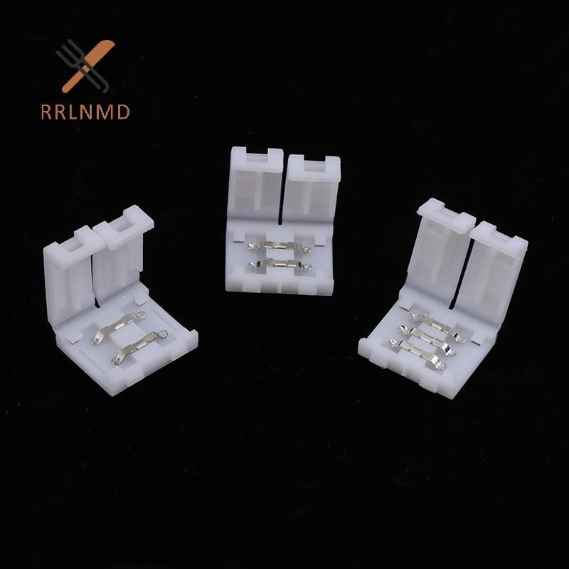 RRLNMD 10 Cái Đầu Nối Dải LED 8MM 10MM 2Pin 3Pin 4Pin 3528 5050 RGB Đơn Màu Bảng PCB Không Hàn Dây Kết Nối Hàn Miễn Phí MỚI