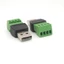 WU Solderless USB Connectors USB2 0 Nam Sang Vít Thiết Bị Đầu Cuối Bộ Chuyển Đổi Cho Dự Án DIY Cáp Dữ Liệu Sửa Chữa Một Phần