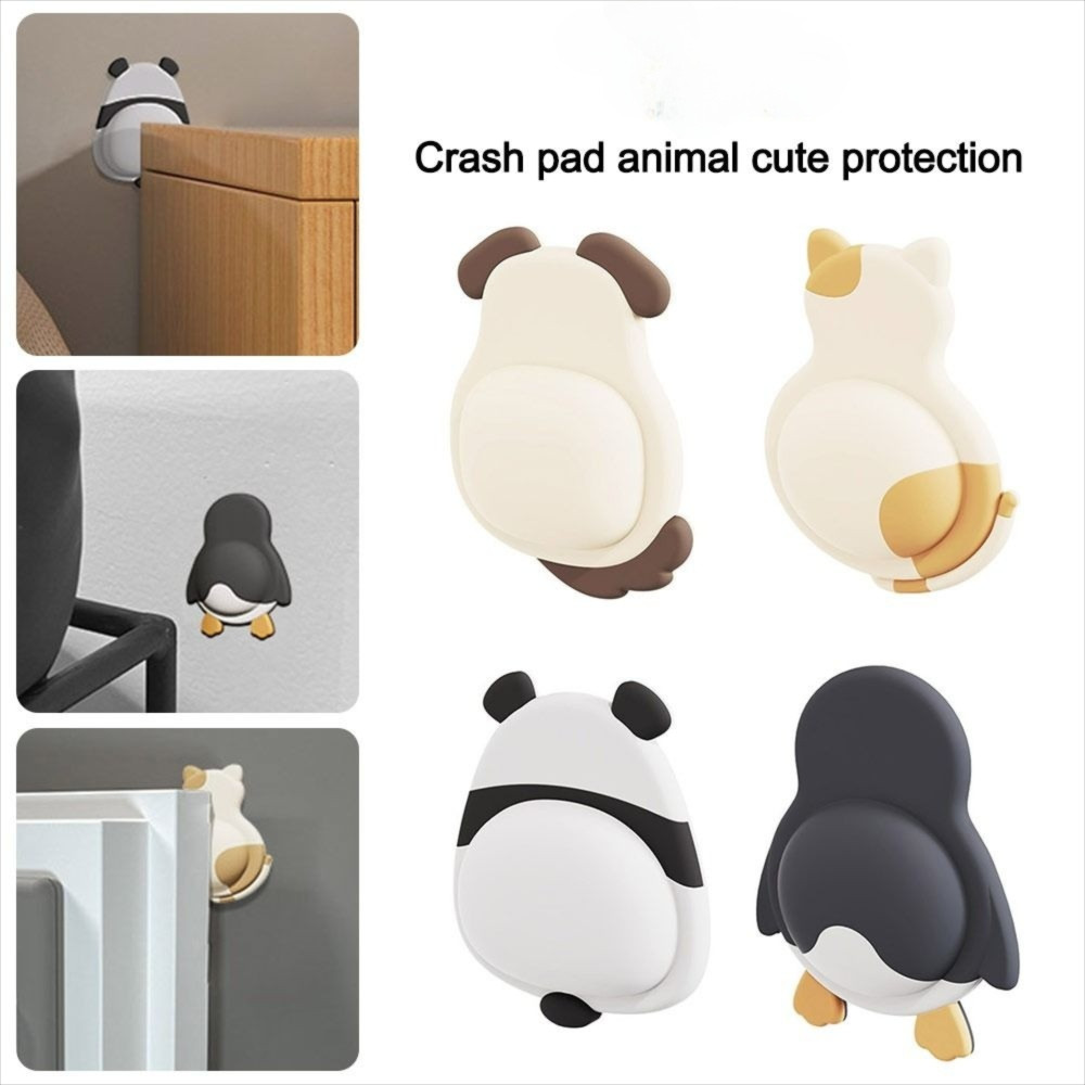 Nút chặn cửa 1 / 2 / 4 ĐƠN GIẢN, Miếng đệm chống va chạm chống sốc tự dính, Thiết kế tắt tiếng Cao su mềm Tay cầm chống trượt Ốp lưng gia đình