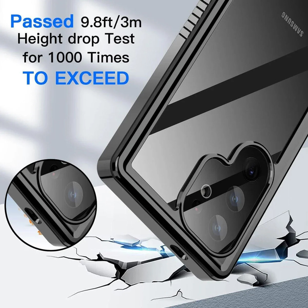 Ốp lưng chống nước IP68 Shellbox cho Samsung Galaxy S25 Ultra S26 S24 S23 S22 plus S20 S21 FE A16 Vỏ bảo vệ lặn thể thao ngoài trời S25 edge