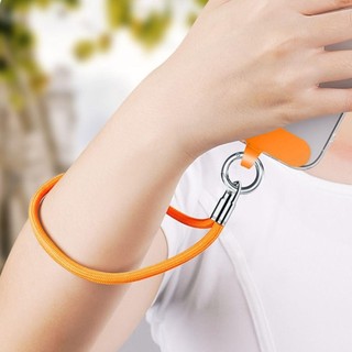Dây buộc điện thoại ngắn OIWLSAX321, chống thất lạc có kẹp dây đeo cổ tay, Dây treo dệt tay đầy màu sắc di động đa năng