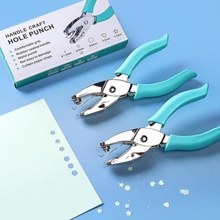 Máy đục lỗ MEGOCE, Máy đục lỗ thủ công DIY một lỗ, Dụng cụ đóng sách lá rời tiết kiệm nhân công di động Hình tròn / ngôi sao / trái tim Quà tặng học sinh