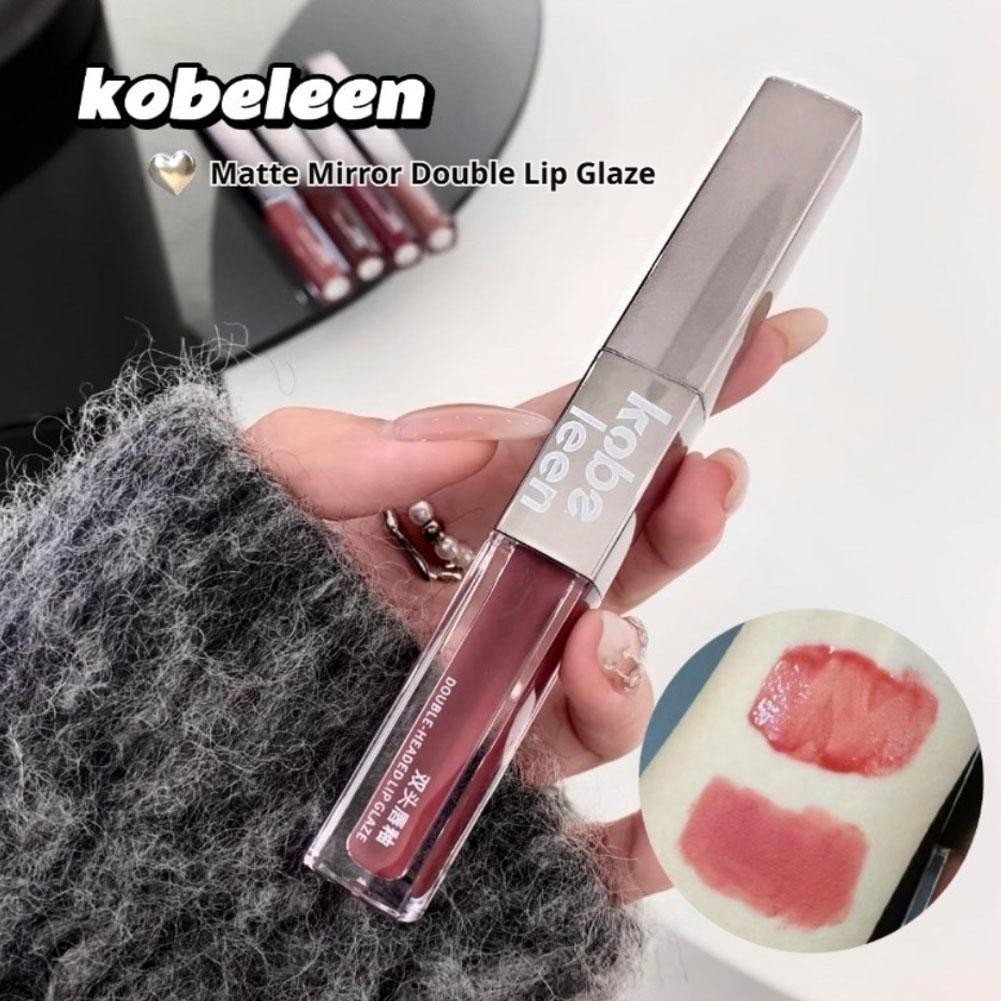 Kobeleen Hai Đầu Lip Glaze Lip Mirror Water Not Easy Glaze Ánh Sáng Môi Lâu Dài Đến L7d9