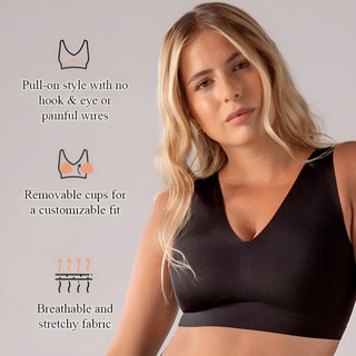 『 Brelira 』 Áo ngực không dây nâng và chống chảy xệ mềm mại plus size quần lót vô hình bảo vệ toàn diện