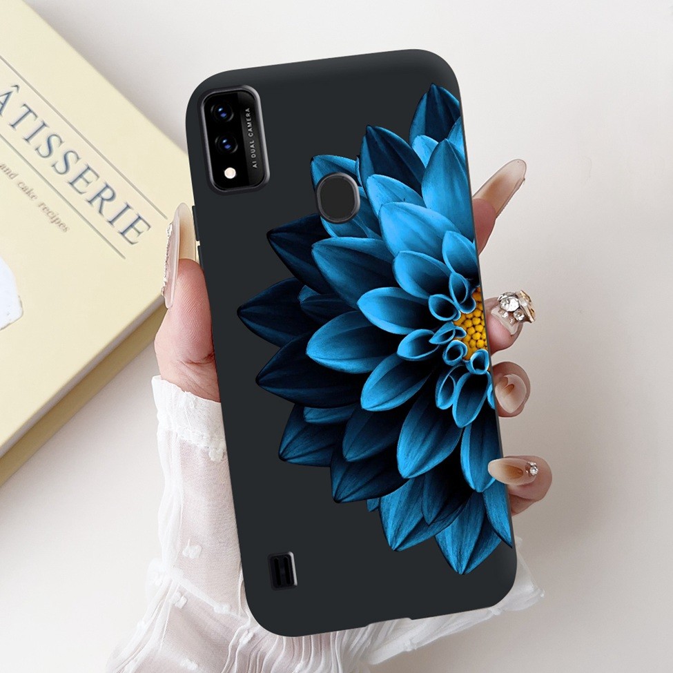 6.52 '' Dành Cho ZTE Blade A51 Ốp Lưng Silicon Mèo Dễ Thương Thời Trang Bướm Hoa Yêu Sơn Chống Sốc Vỏ Điện Thoại ZTE Blade A51 2021 Ốp Lưng