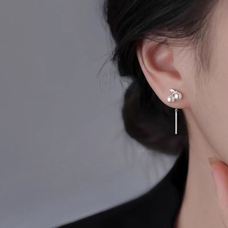 S925 Bạc Anh Đào Dây Tai Đơn Giản Trang Sức Thời Trang Nữ Quà Tặng