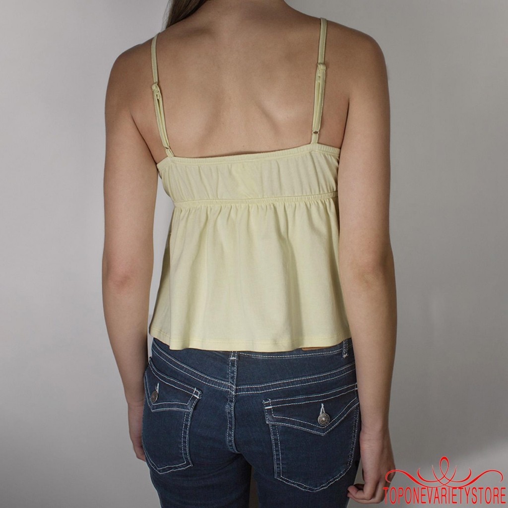 Topone-Nữ Mùa Hè Babydoll Áo Không Tay Spaghetti Dây Ren Viền Cami Tank Tops