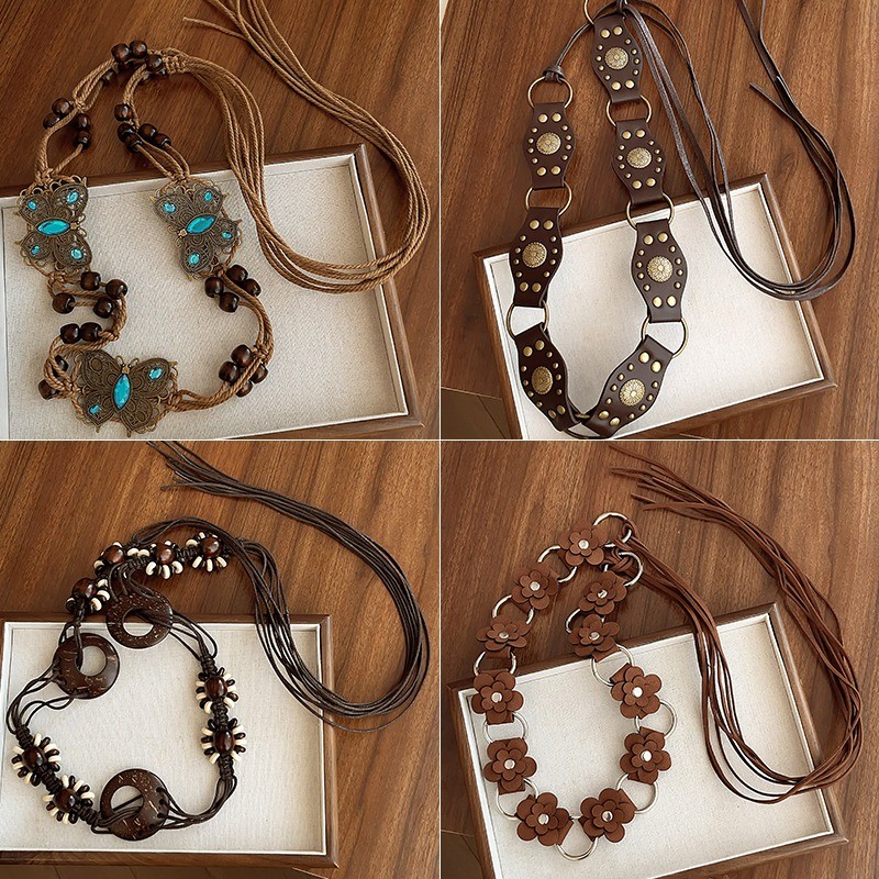Hoa Hàn Quốc Phong Cách Mới Dây Thắt Lưng Bohemian Bướm