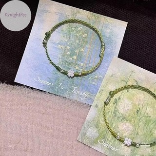 K2nightFee Xanh Lá Bốn Lá Cỏ Ba Lá Handmade Dây Vòng Tay Tinh Tế May Mắn Lắc Tay Trang Sức Quà Tặng VN