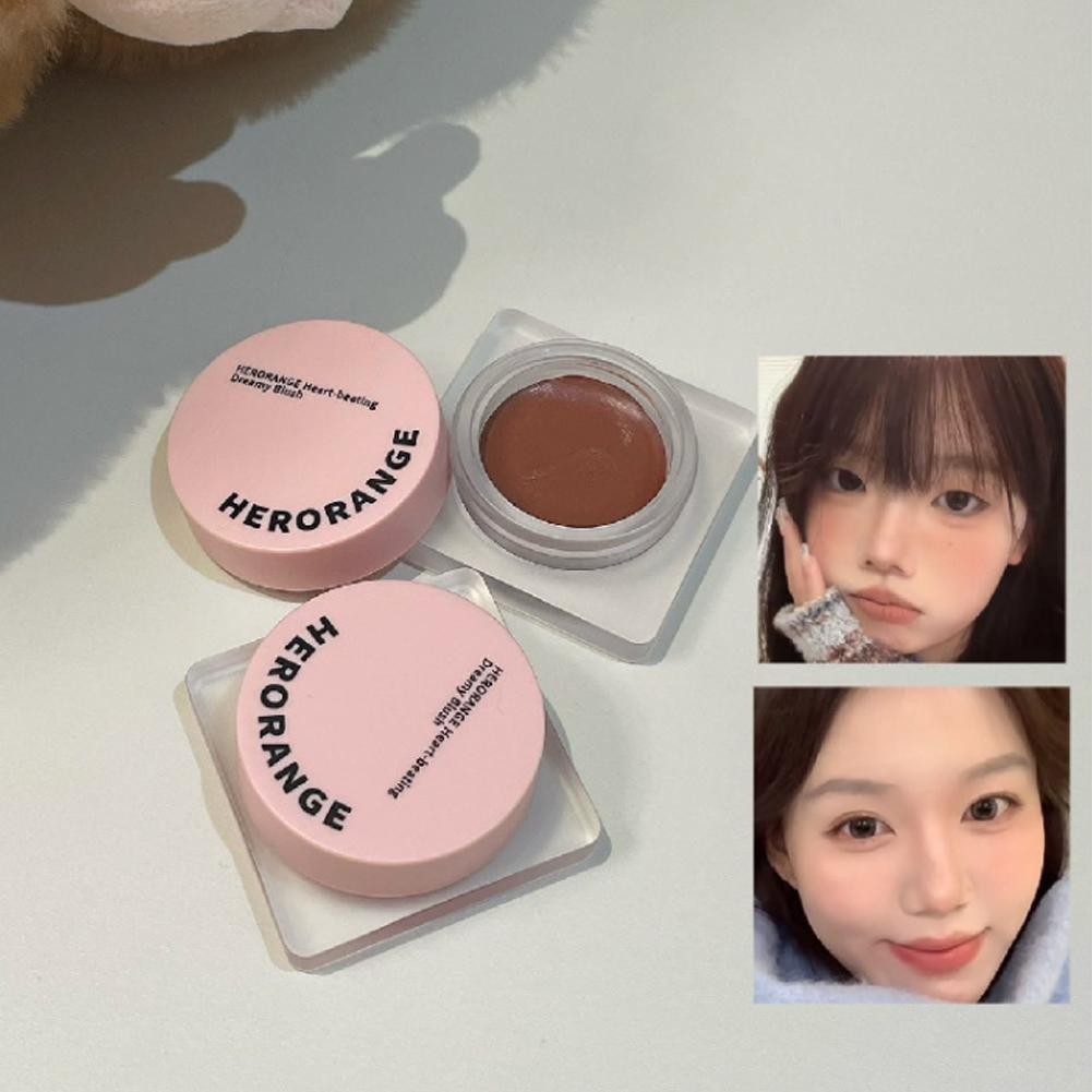 LEARNEVER Herorange Dreamy Blush Cream Tím Hồng Cam Mờ Lâu Dài Blush Blush Face Makeup M0j4