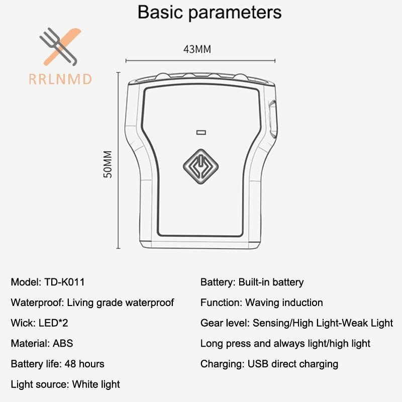 RRLNMD LED Mũ Kẹp Đèn Pha Đèn LED Làm Việc Đèn IPX4 Chống Nước Mini Mũ Đèn Pha Hiển Thị Nguồn Cho Cắm Trại Ngoài Trời Câu Cá MỚI