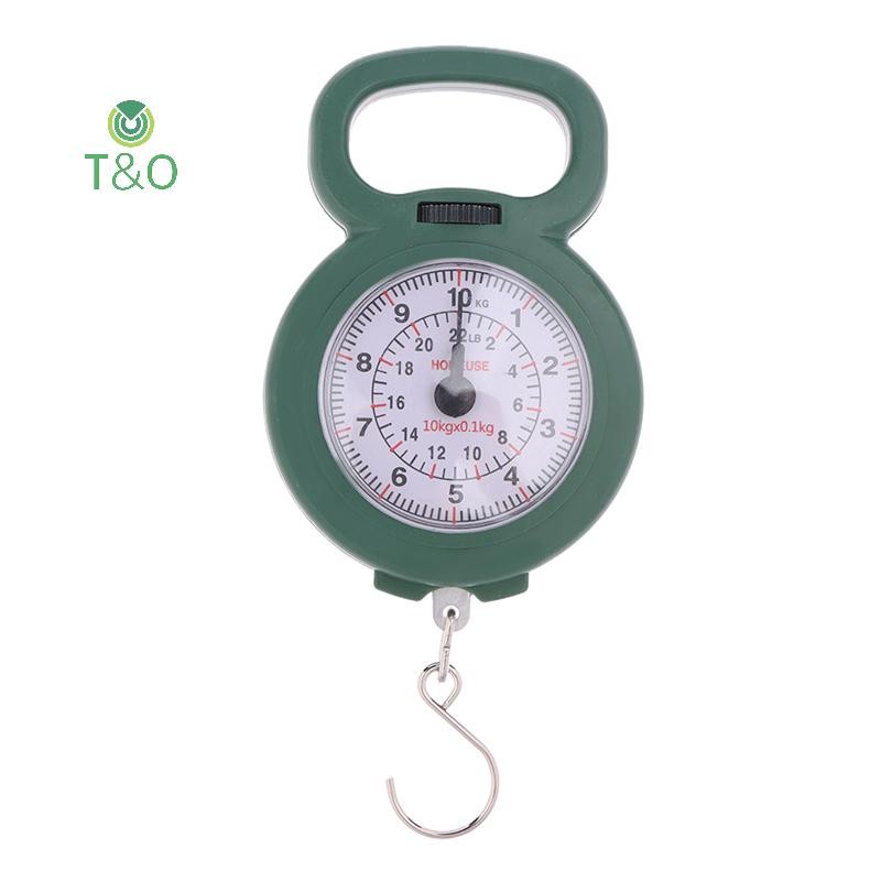[T & O-t] Con trỏ Móc lò xo 10kg Cân kỹ thuật số thực phẩm/hành lý/câu cá di động [mới]