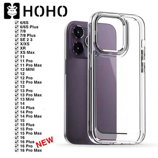 Ốp lưng trong suốt cho iPhone 11 12 13 14 15 16 Pro Max 7 8 Plus SE X XR XS 16E, chống sốc, bằng acrylic