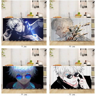 Jujutsu Kaisen Gojo Satoru Rèm tủ Polyester in một mặt, Họa tiết nhân vật Anime, Làm đẹp không gian nội thất (không cần thanh)