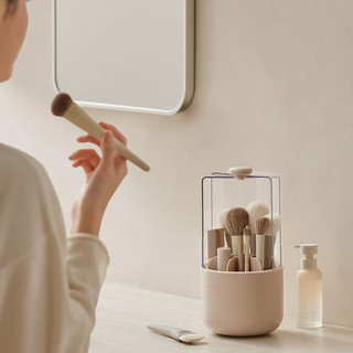 Hộp lưu trữ bàn trang điểm, giá đựng cọ trang điểm - 10