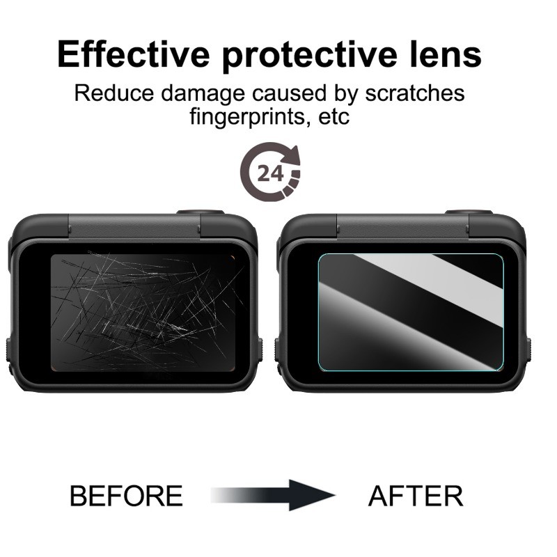 Phim mặt trước mềm chống trầy xước siêu mỏng cho Insta 360 Ace Pro 2 - HD Clear Full Cover Kính cường lực bảo vệ mặt sau - Phụ kiện bảo vệ màn hình ống kính