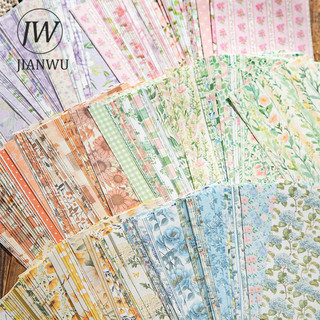 JIANWU Hoa Ghi Chú Series Vintage Hoa Họa Tiết Phong Cảnh Cắt Dán Sổ Lưu Niệm Chất Liệu Giấy Sáng Tạo Rác Tạp Chí Văn Phòng Phẩm