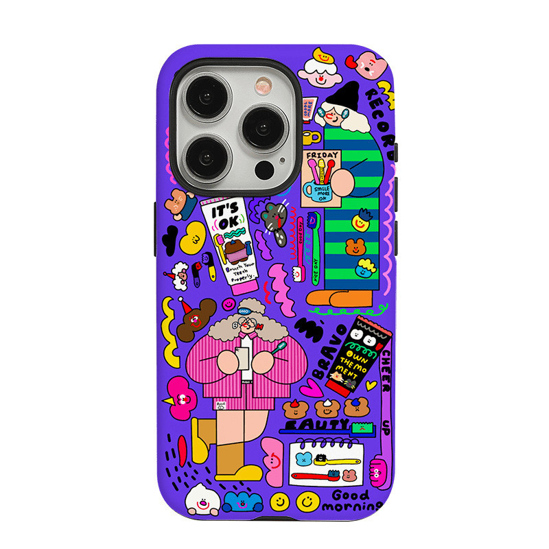 Ốp Điện Thoại IPhone 16 Vỏ Bảo Vệ Phim Hàn Quốc Chính Hãng Cô Gái 15 promax Graffiti Phong Cách Đơn Giản 14 Pro Thân Thiện Với Da Chống Sốc Bảo Vệ Toàn Diện