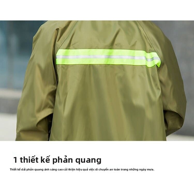 Vải Oxford dày Áo Mưa DÂY KÉO NAM NỮ vải Da Cá cao cấp có nút bấm chống thấm đủ màu đủ size Người Lớn