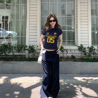 áo baby tee ôm body Xanh tím than mùa hè áo style xinh chất áo thun  Eleclassm