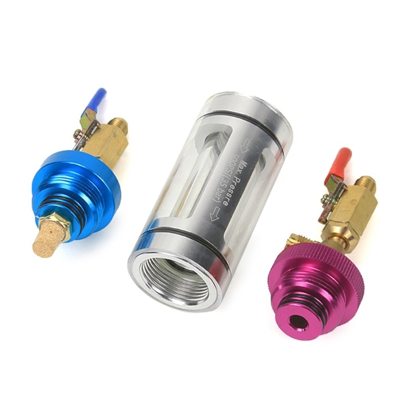Moon Automotive R134 Thiết bị phân tích làm đầy dầu làm mát với đồng hồ đo áp suất Thích hợp cho điều hòa không khí ô tô R