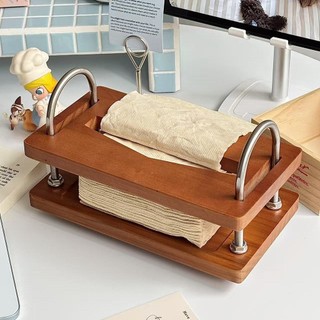 Mandy Home Gỗ Chắc Chắn Retro Hộp Khăn Giấy Vuông Giá Trị Cao Hiện Đại Đơn Giản Hộp Giấy Cafe Nhà Hàng Thích Hợp
