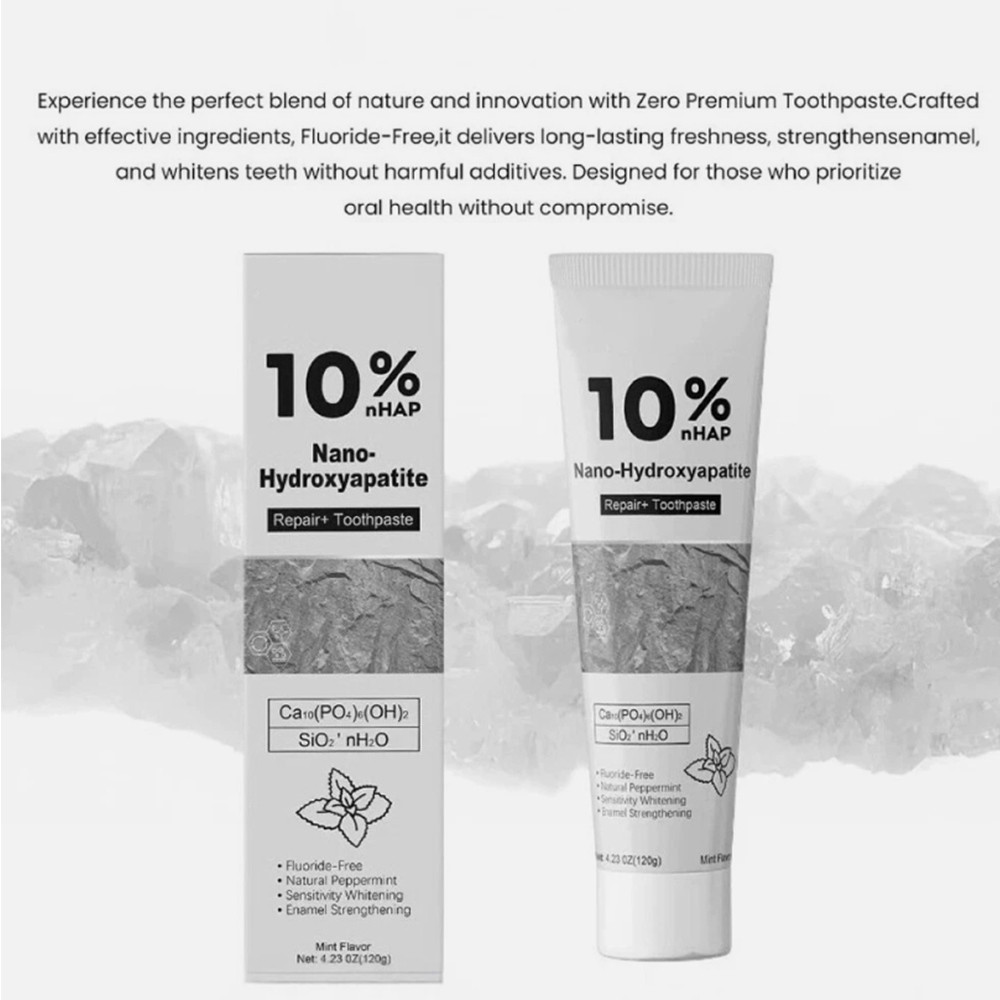 Nano-Hydroxyapatite Toothpaste Enamel Protection White Tooth Fresh Breath Mint