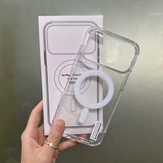 [JLK] Ốp điện thoại trong suốt nguyên bản từ tính cho iPhone 16 15 14 Plus 13 12 11 17 Pro Max Air Mini Lens Bảo vệ mặt sau cứng cạnh silicon