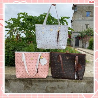 Túi xách nữ túi tote công sở thời trang kèm charm da móc gấu Liistore K275