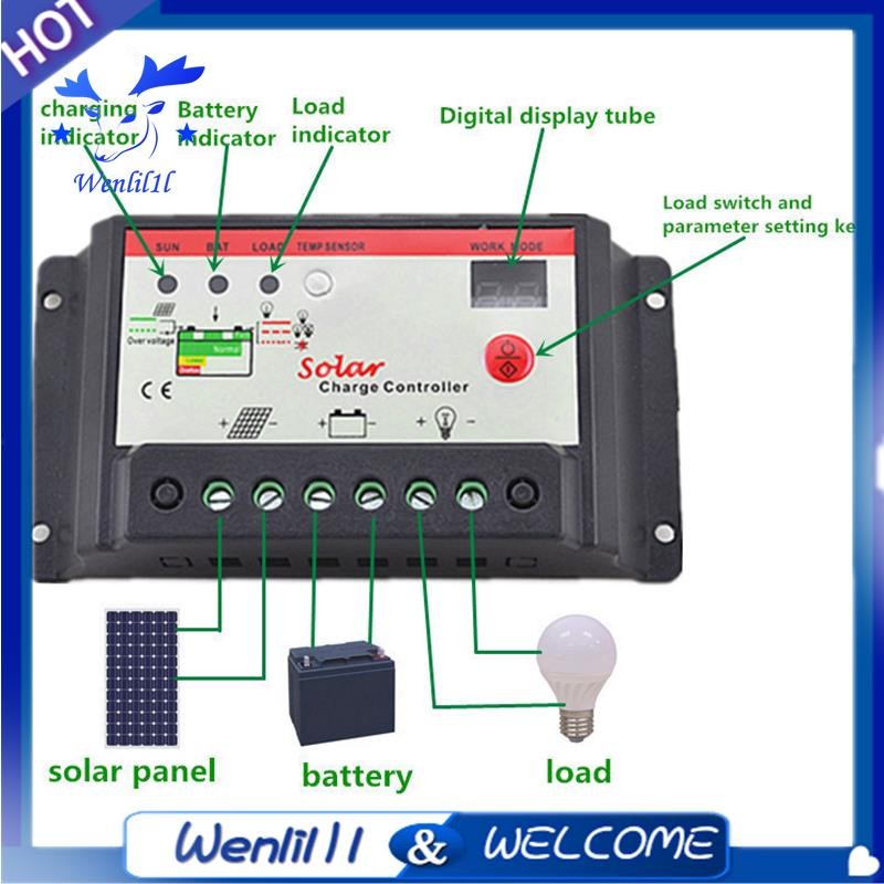 20A 12V 24V PWM Bảng điều khiển sạc năng lượng mặt trời cho pin GEL, điều chỉnh PV, đèn đường