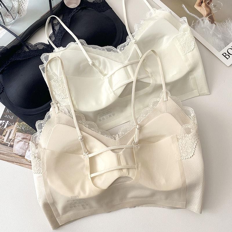 Ren Pháp Satin Quần Lót Tập Hợp Nữ Phong Cách Mới Gợi Cảm Đẹp Lưng Liền Mạch