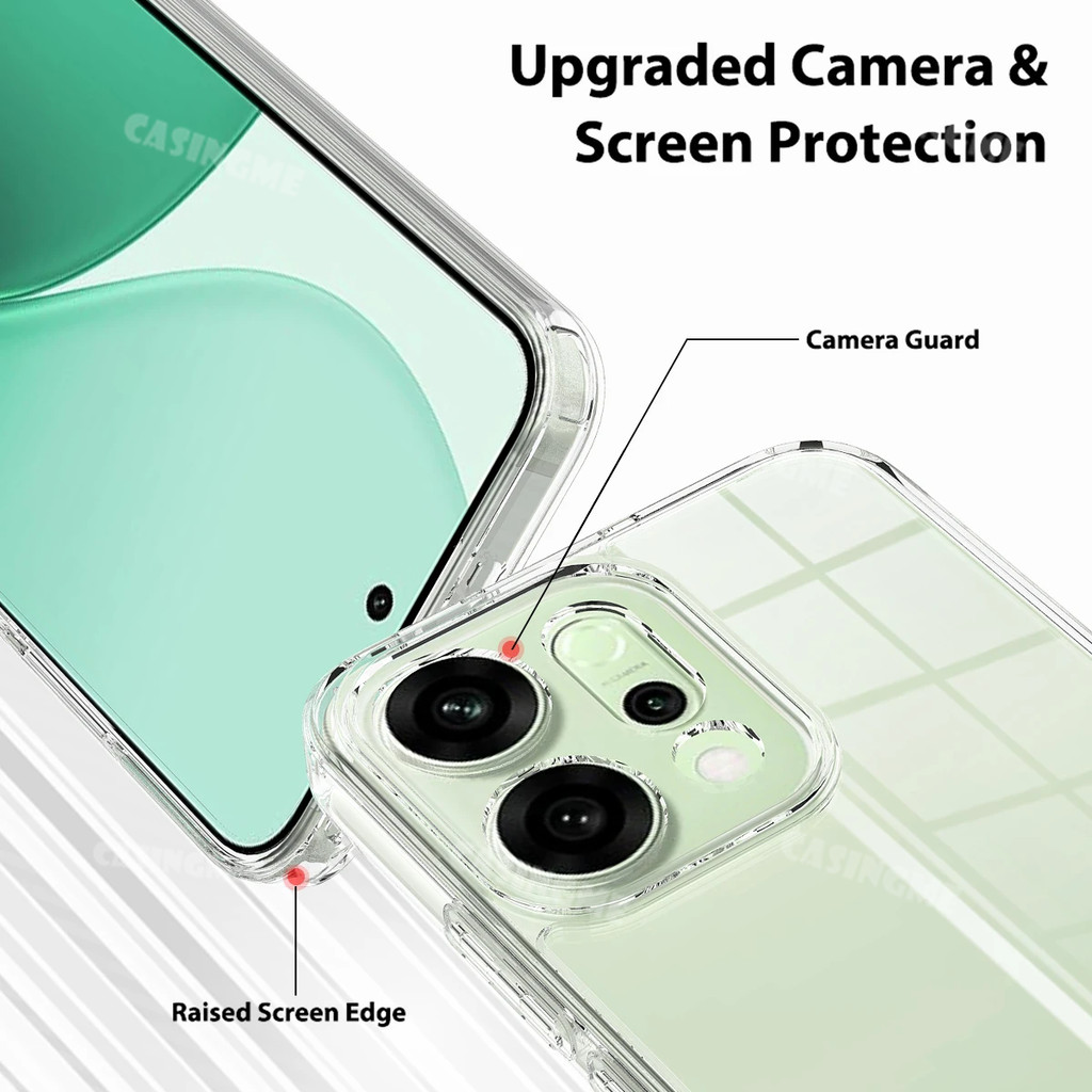 Dành Cho Oppo Reno 14 Pro 5G 2025 Túi Khí Trong Suốt Vỏ Điện Thoại Chống Sốc Bảo Vệ Ống Kính Cho Oppo Reno14F Reno14Pro Reno 14Pro 14F reno14pro 5G 4G 2025 Ốp Lưng Silicon Chống Sốc
