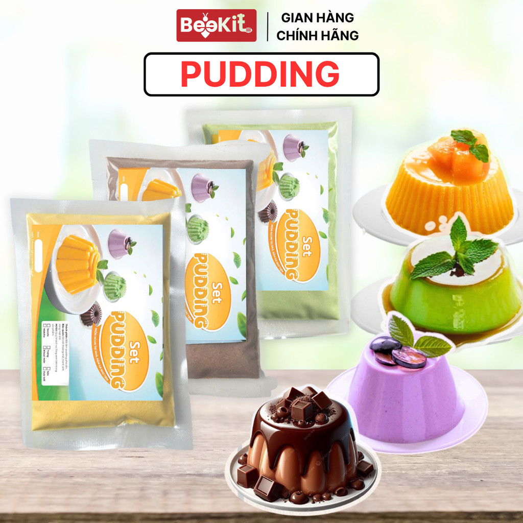 [300g] Set Bột làm thạch Pudding TIỆM CỦA BEE Chuẩn Công Thức Đủ Vị Ăn ...