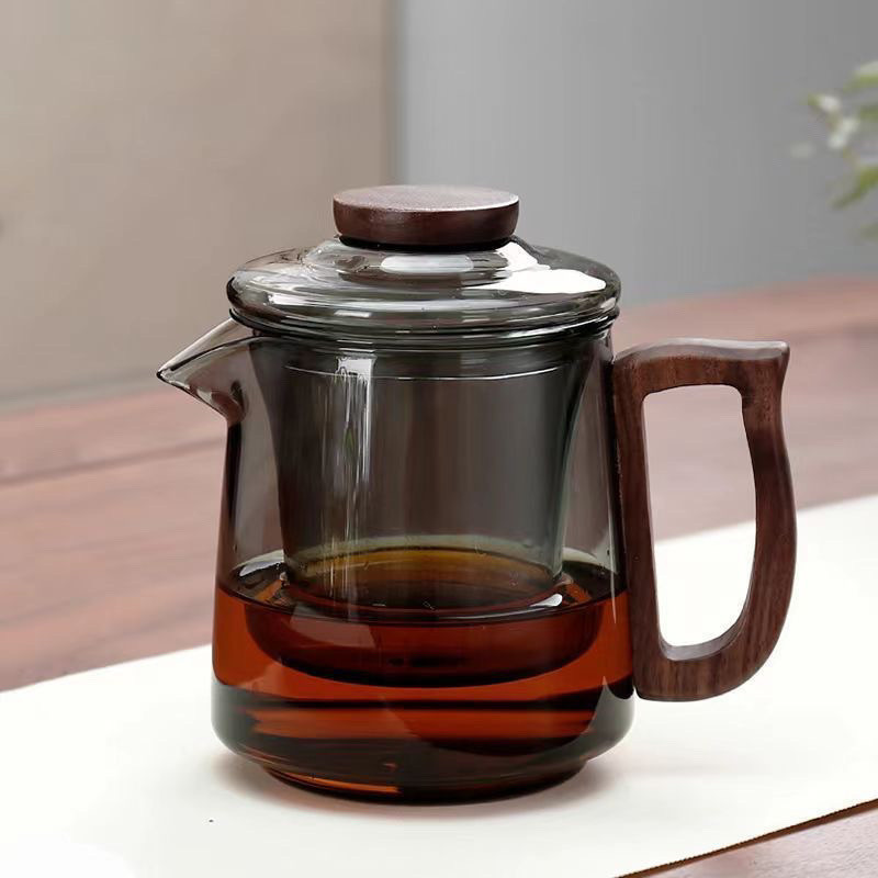 Quả óc chó Ấm Trà Bộ Ấm Trà Chống bỏng Kính Dày 500ml Văn Phòng Hộ Gia Đình Trà Nước Thiết Kế Riêng Biệt