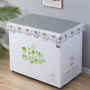 SANCHENGQCBY6827 Vỏ tủ đông lớn Vỏ vải Vỏ sò chống bụi Tủ đông Phong cách mới Hình chữ nhật Hộ gia đình dày chống trượt Khăn