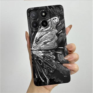 Dành Cho Honor X5b 2024 Ốp Lưng GFY-LX2 Vỏ Silicon Thẩm Mỹ Hoa Bướm Đẹp Chống Sốc Mềm TPU Mờ Cản Cho Honor X5b Plus Vỏ