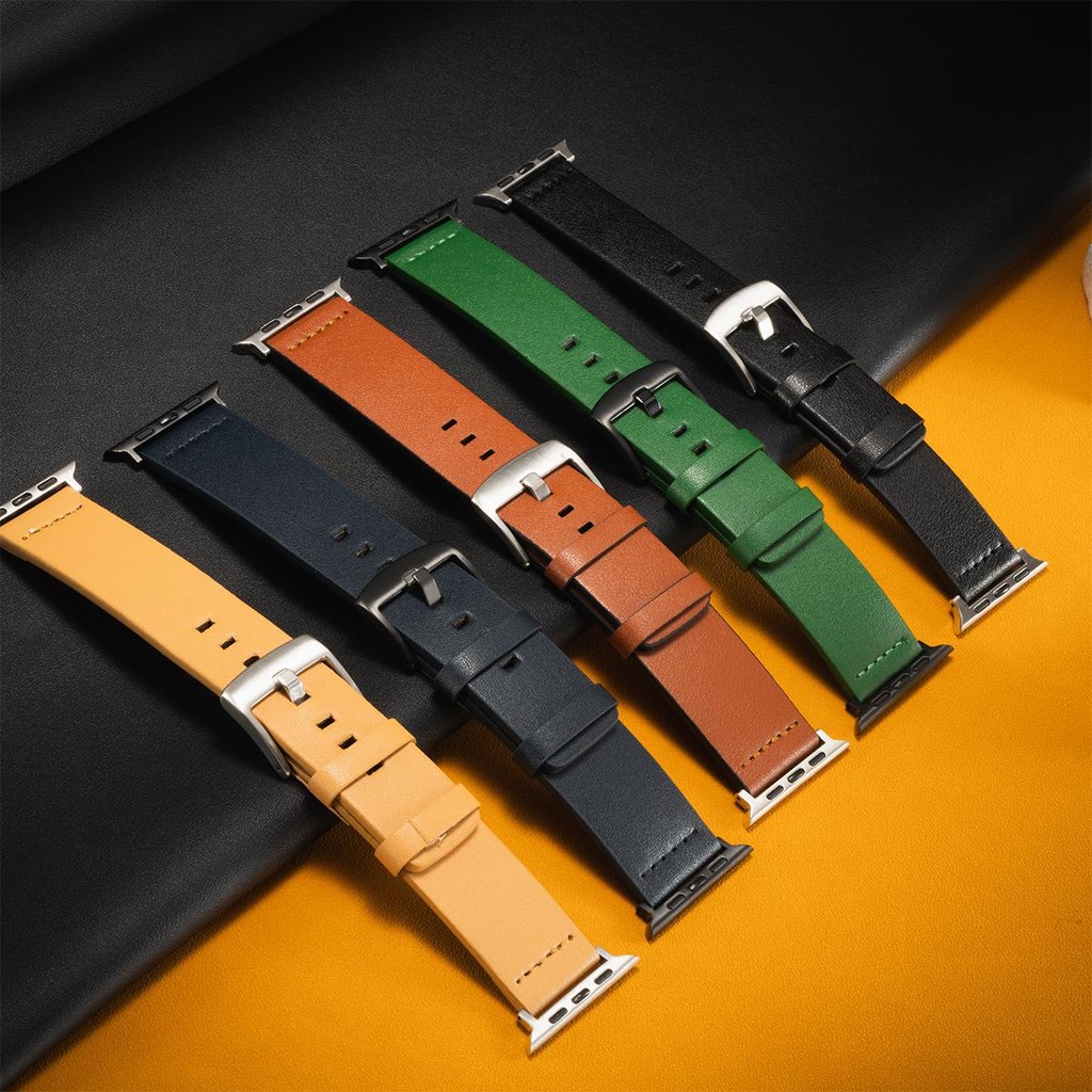 Dây Da Cho Apple Watch Series11 / 10 46mm 42mm Ultra3 / 2 / 1 49mm 9 8 7 5 6 4 3 SE 45mm 44mm 41mm 40mm 38mm