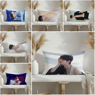 Vỏ Gối Ngôi Sao CHA EUN WOO Vỏ Gối Hình Chữ Nhật Polyester In Hình Một Mặt Trang Trí Nhà Cửa (Không Có Lõi Gối)