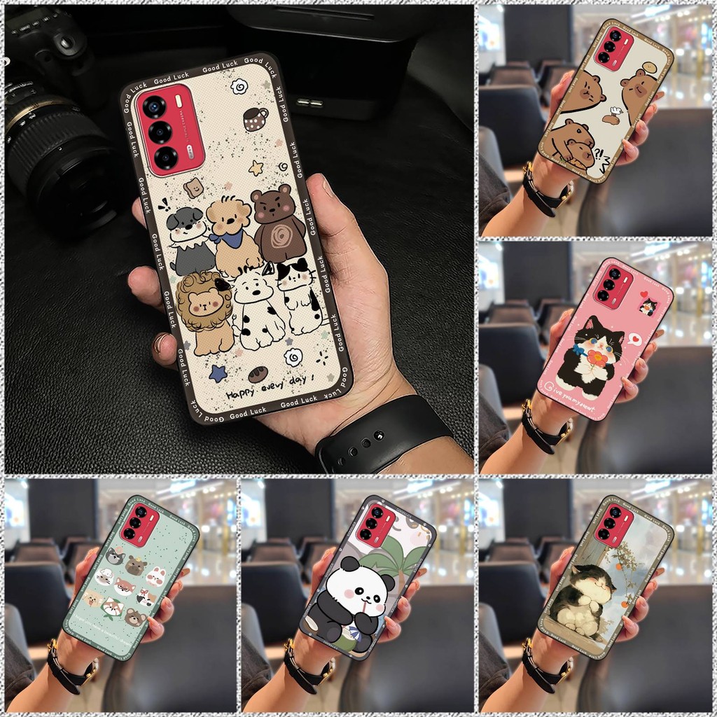 Ốp Điện Thoại Bền Đẹp Dễ Thương Cho ZTE Blade V40 Vita / A72, Chống Va Đập, Thiết Kế Thời Trang, Họa Tiết Động Vật Hoạt Hình, Bọc Toàn Bộ, Chống Bụi, Silicon TPU