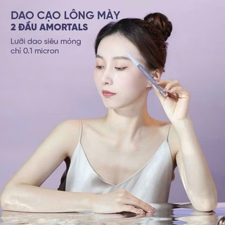 [AMO  RTALS] Bộ 2 Dao Cạo Lông Mày A. MORTALS Hai Đầu Tiện Dụng, Dao cạo Lông Mày Tỉa Lông Mày Cạo Râu tiện lợi