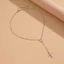 Flgo Vòng cổ Lariat hiện đại Trang sức Dây chuyền xương đòn để mặc tinh thần hàng ngày