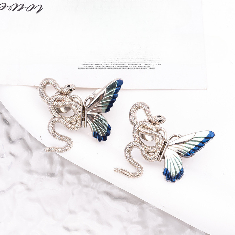 Bướm Tinh Thần Rắn Thắt Lưng Khóa Cặp Có Thể Tháo Rời Móng Tay Không Đường May Nút Eo Quần Jean Giảm Vòng Eo Thắt Lưng Đóng Phụ Kiện Phụ Kiện