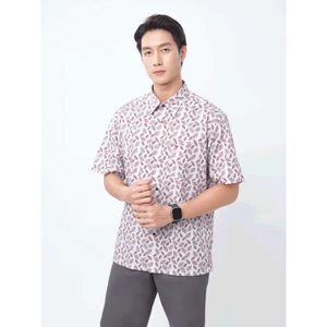 Sơ mi tay ngắn lai ngang VIETTIEN SMART CASUAL vải Bamboo phom REGULAR VT00000386