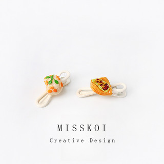MISMEMO Mô Phỏng Dễ Thương Bánh Nhỏ Kẹp Phẳng Đơn Giản Cô Gái Ngọt Ngào Kẹp Tóc