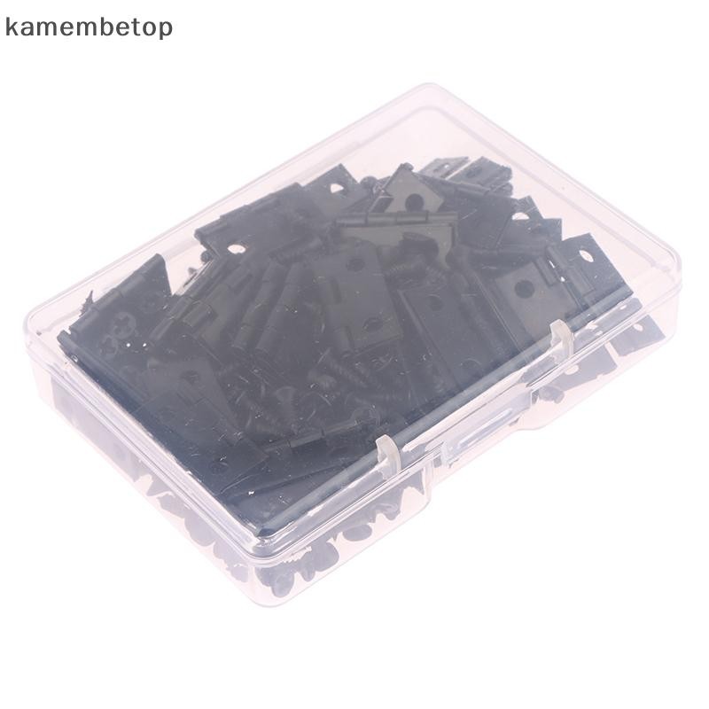 Beto 50 Cái / hộp Bản Lề + 200 Ốc Vít Sắt Vàng Bạc Đen Đồng 4 Lỗ Bền Nội Thất Phần Cứng Bản Lề Mini Trang Trí n