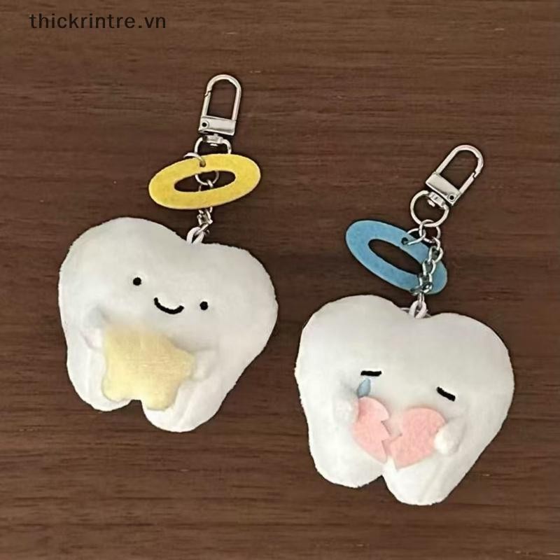 THI Dễ Thương Sáng Tạo Răng Sang Trọng Búp Bê Sang Trọng Hoạt Hình Búp Bê Móc Khóa Ba Lô Mặt Dây Chuyền Túi Phụ Kiện Trang Trí Quà Tặng VN