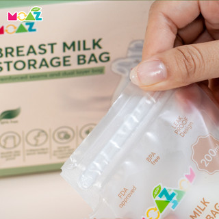 Túi trữ sữa cảm biến nhiệt moaz eco (200ml/250ml) chất liệu cao cấp an toàn cho bé tặng bút chipchop