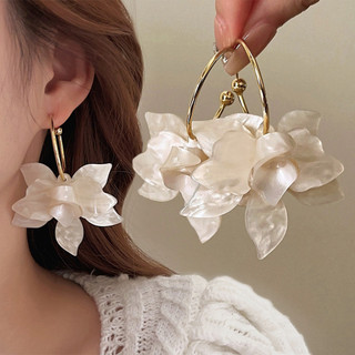 Siêu Cổ Tích Pháp Kỳ Nghỉ Bông Tai Hoa Nữ Cao Cấp Ánh Sáng Sang Trọng Tính Khí Thiết Kê Niche Thời Trang