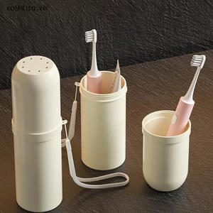 XOITU Hộp đựng bàn chải đánh răng du lịch di động đơn giản Bàn chải đánh răng và kem đánh răng Hộp lưu trữ có nắp Hộp đựng nha khoa VN